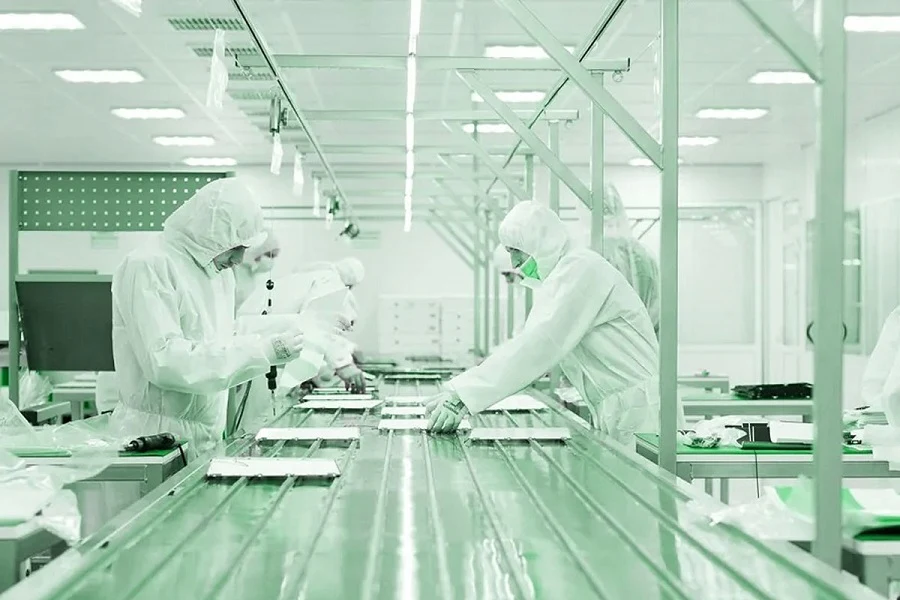 How does a bag filter clean the air of a cleanroom?